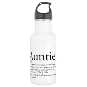 Moderne schwarze und weiße Tante - Definition Edelstahlflasche