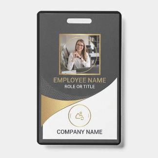 Moderne schwarze Unternehmensmitarbeiter-Foto-ID-K Ausweis
