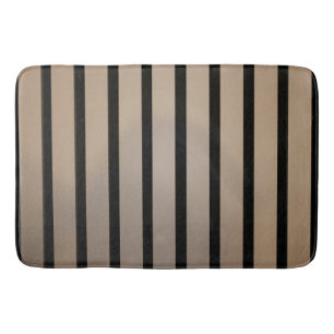 Moderne schwarze vertikale Streifen Bath Mat Badematte