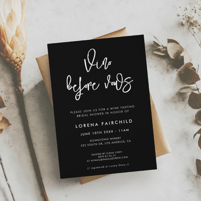 Moderne schwarze Vino vor den Versprechungen Einladung (Von Creator hochgeladen)