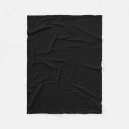 Moderne schwarze Vollfarbe Einfaches Fleece Blanke