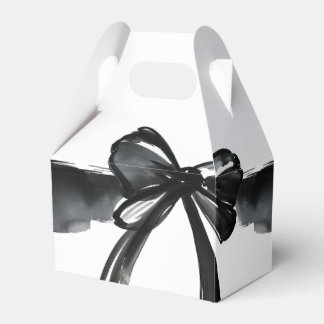 Moderne schwarze Wasserfarbenbühne bindet die Knot Geschenkschachtel