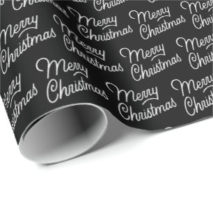 Moderne schwarze Weihnachts-Verpackungspapier Geschenkpapier