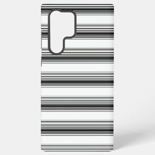 Moderne schwarze weiße Streifen Samsung Galaxy Hülle