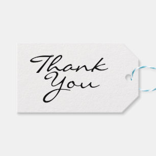 Moderne Schwarzweiss danken Ihnen Geschenkanhänger