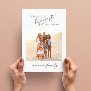 Moderne Schwarzweiß-Schrift 1 Foto Weihnachten