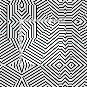 Moderne Schwarzweiss-Streifen-geometrisches Muster Stoff