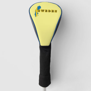 Moderne schwedische Art Letter Map Flag Souvenir Golf Headcover