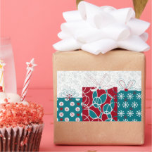 Moderne schwedische Red Blue Holiday Wrapped Gesch