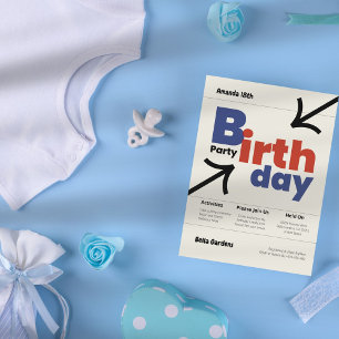 Moderne Schweizer Stileinladung zum Geburtstag Einladung