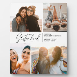 Moderne Schwesternfotografie Schwarz/Weiß Fotoplatte