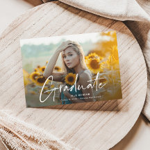 Moderne Script 2 Foto Graduation Party