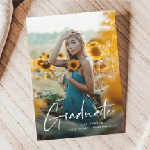 Moderne Script 2 Foto Graduation Party