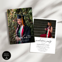 Moderne Script 2 Fotos Graduation Party