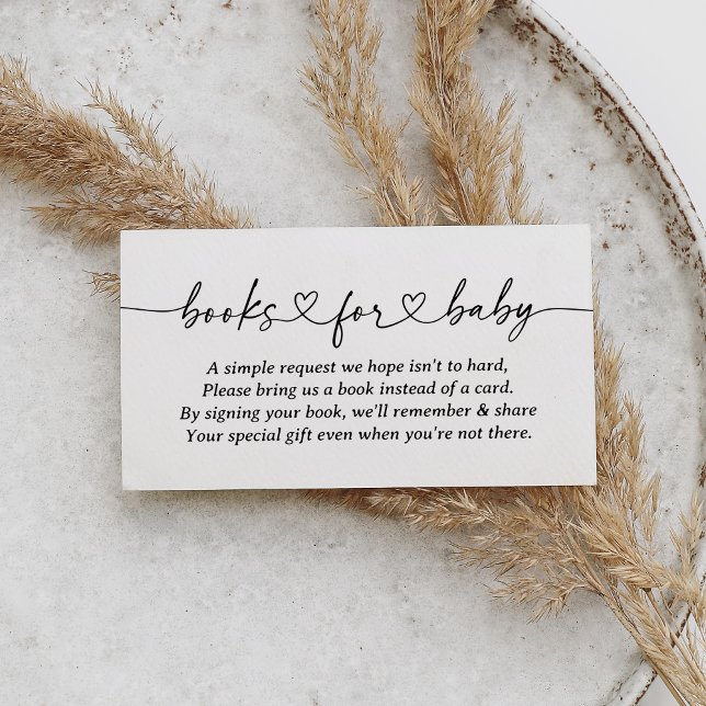 Moderne Script Baby Shooting Books für Baby Begleitkarte (Von Creator hochgeladen)