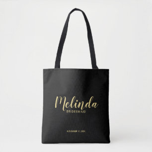 Moderne Script Black&Gold Personalisierte Bridesma