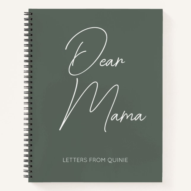 Moderne Script Bold Notizbuch Journal | Mama (Vorderseite)