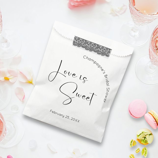 Moderne Script Brautparty Liebe ist Sweet Geschenktütchen (Von Creator hochgeladen)
