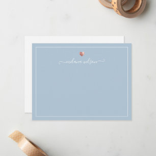 Moderne Script Calligrafy Rose Gold Herz Mitteilungskarte