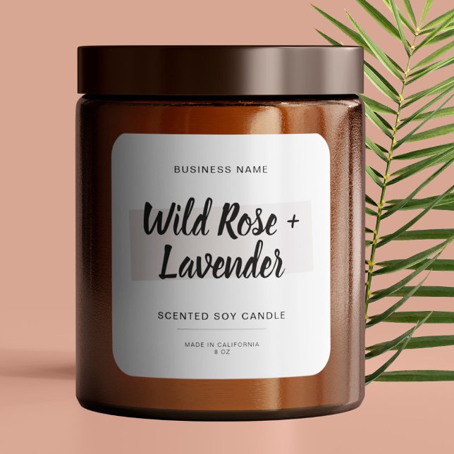 Moderne Script Candles Packing Square Sticker (Von Creator hochgeladen)