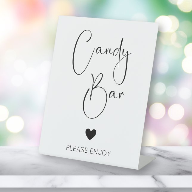 Moderne Script Candy Bar Baby Dusche Sockelschild (Von Creator hochgeladen)