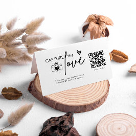 Moderne Script Capture the Liebe QR code Folded Ca