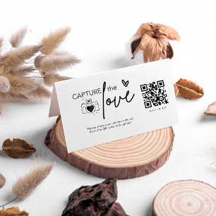 Moderne Script Capture the Liebe QR code Folded Ca