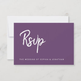 Moderne Script Cassis | Wahl zum Hochzeitsessen RSVP Karte