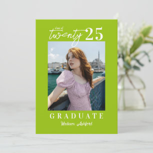 Moderne Script Citrus Foto Graduation Party Einladung