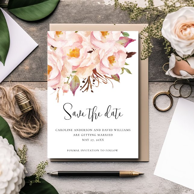 Moderne Script Elegante Hochzeit Save The Date (Von Creator hochgeladen)