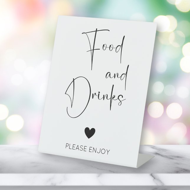 Moderne Script Food and Drinks Kinderdusche Sockelschild (Von Creator hochgeladen)