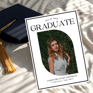 Moderne Script-Foto-Graduierungspartei Einladung