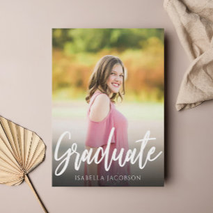Moderne Script-Foto-Graduierungspartei Einladung