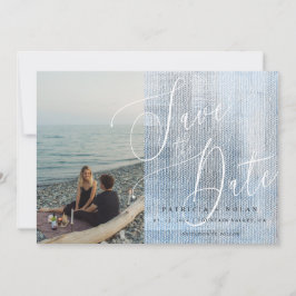 Moderne Script-Foto-Hochzeit Save The Date