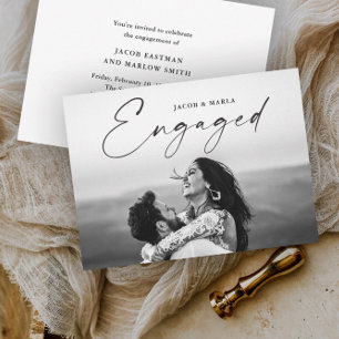 Moderne Script-Foto-Hochzeitspartei Einladung