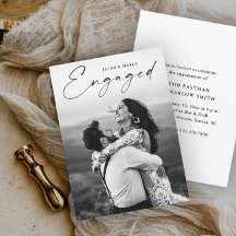 Moderne Script-Foto-Hochzeitspartei