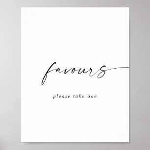 Moderne Script-Gastgeschenke Hochzeiten signieren Poster
