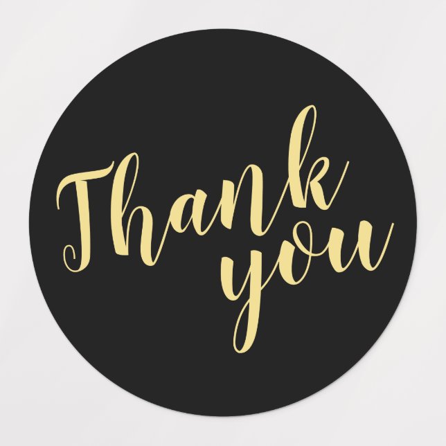 Moderne Script Gold Gastgeschenk Hochzeit Danke La Etiketten (Design 1)