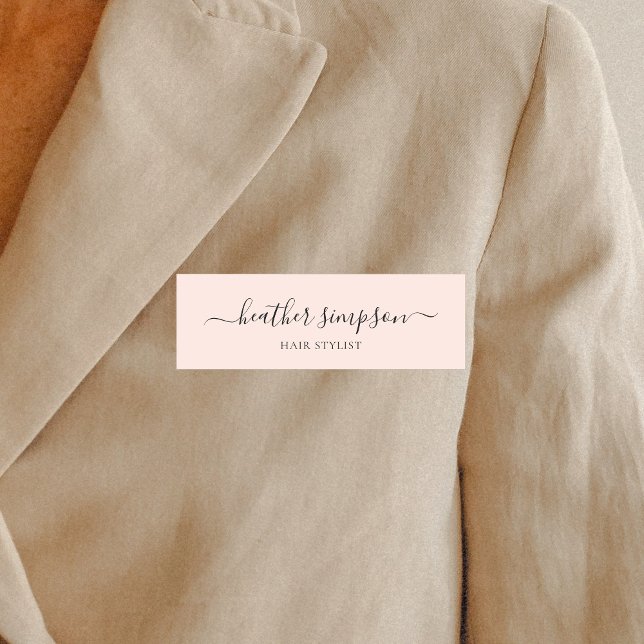 Moderne Script-Kalligrafie Minimalistisch Namensschild (Von Creator hochgeladen)