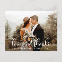 Moderne Script-Liebe und Dankeschön-Foto