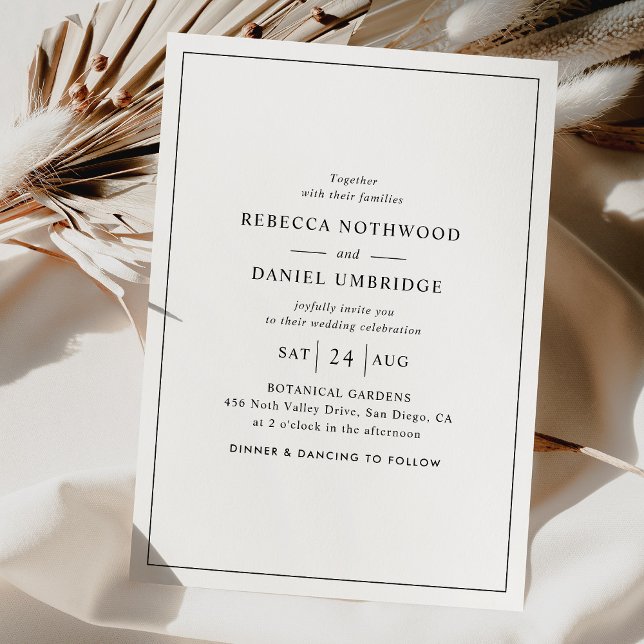 Moderne Script Minimal Wedding Einladung (Von Creator hochgeladen)
