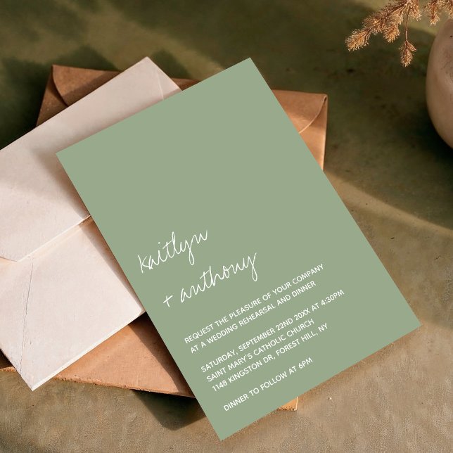 Moderne Script-Minimalistische Hochzeitsstiftung Einladung (Von Creator hochgeladen)