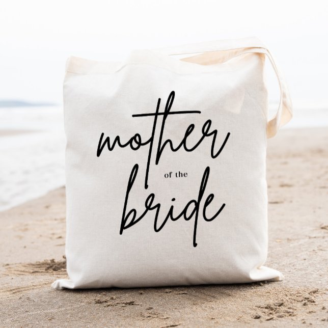 Moderne Script Mother of the Bride Tote Bag Tragetasche (Von Creator hochgeladen)