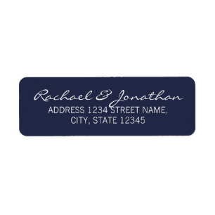 Moderne Script Nautical Navy Blue Hochzeit