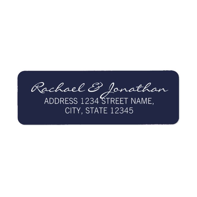 Moderne Script Nautical Navy Blue Hochzeit (Vorne)