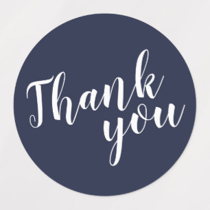 Moderne Script Navy Blue Gastgeschenk Hochzeit Vie Etiketten