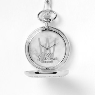 Moderne Script-Personalisierte Trauzeugen Armbanduhr