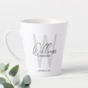 Moderne Script-Personalisierte Trauzeugen Milchtasse