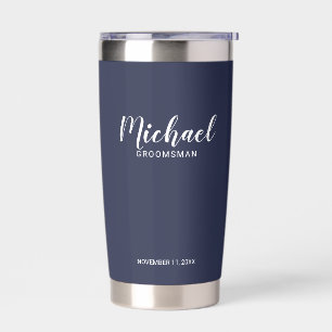 Moderne Script-Personalisierte Trauzeugen Thermobecher