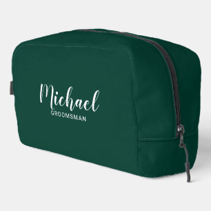 Moderne Script-Personalisierte Trauzeugen Waschbeutel